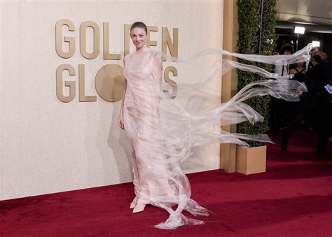 abito prada golden globe|golden globes 2024.